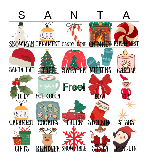 HOLIDAY BINGO Card