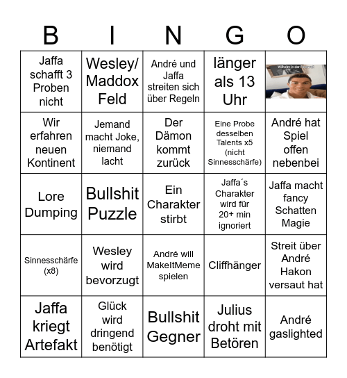 DSA-Bingo Malte-Version Bingo Card