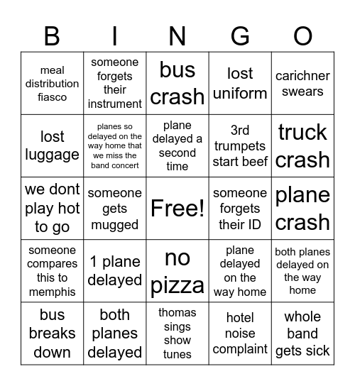 Big XII Champs Bingo Card