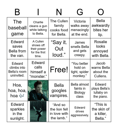 Twilight! Bingo Card