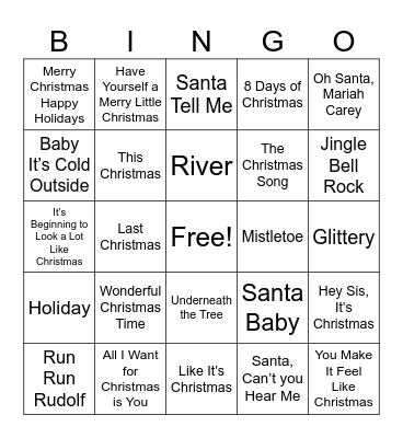 Christmas! Bingo Card