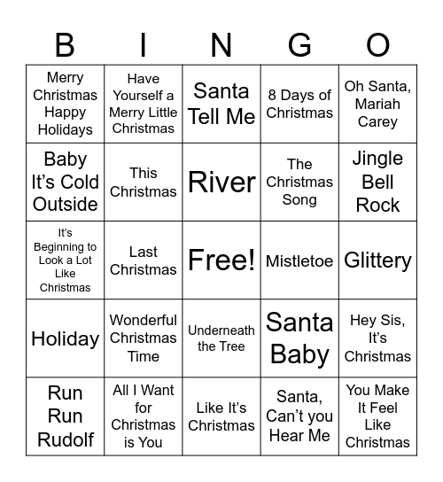 Christmas! Bingo Card