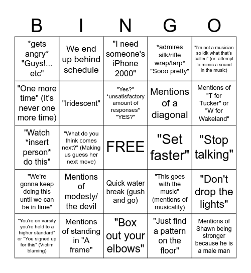 Tucker bingo MAX Bingo Card