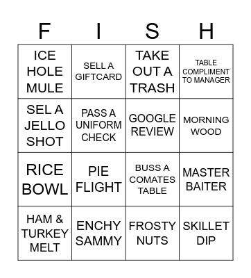 FISHING BANK Bingo Card