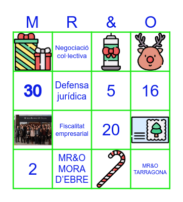 NADAL 2024 Bingo Card