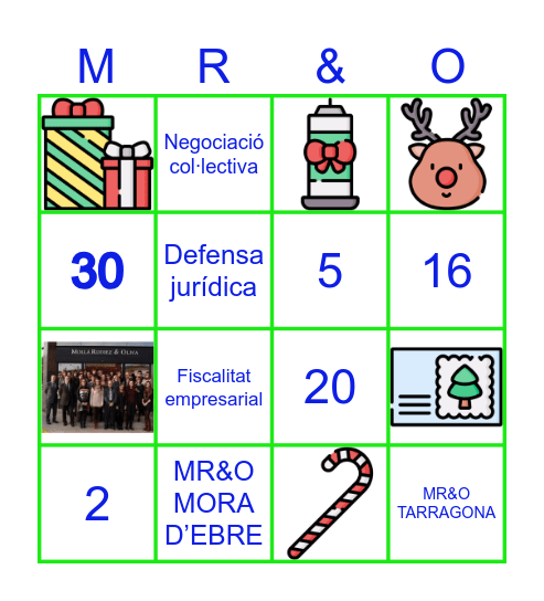 NADAL 2024 Bingo Card