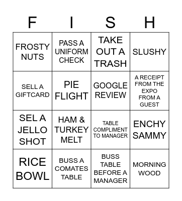 FISHING BANK Bingo Card