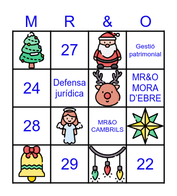 NADAL 2024 Bingo Card