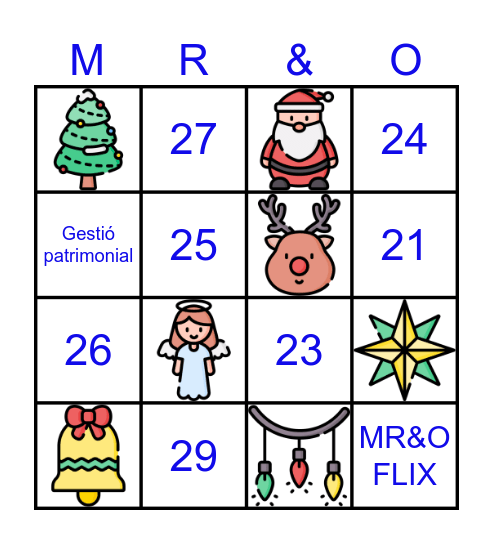 NADAL 2024 Bingo Card