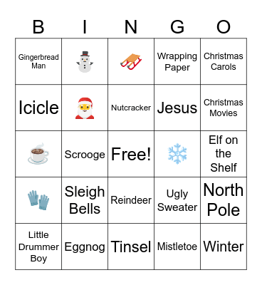 Christmas Bingo Card