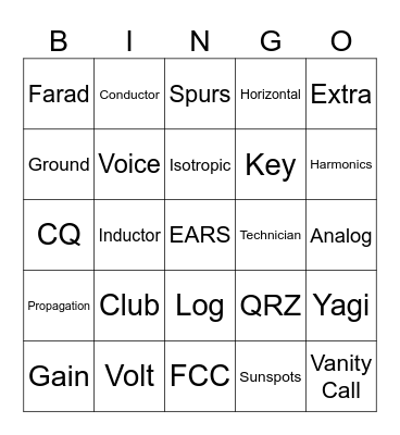 EARS Christmas party Bingo Card