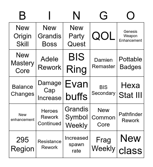 KMS Bingo Card