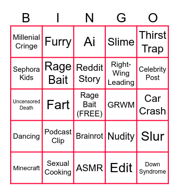 Instagram Reels Bingo 2024 Bingo Card