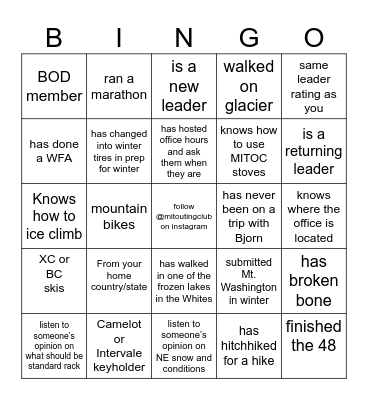 Bingo Card