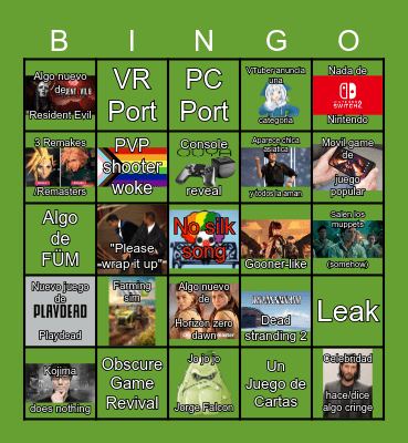 THE GAME AWARDS BINGO Card