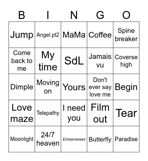 Dora 🍰 Bingo Card