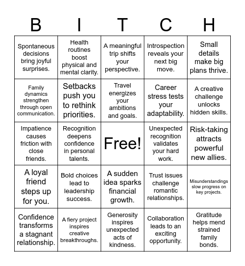 Leo ♌️ | Aries ♈️ | Virgo ♍️ Bingo Card