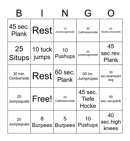 KarMa Bingo Card