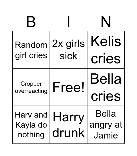 Chazzz Bingo Card