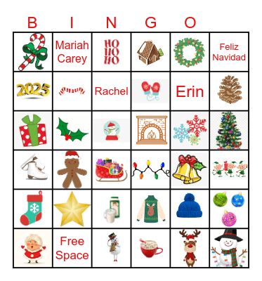 Deck the Halls Bingo Card