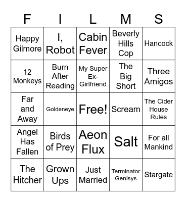 Movies_12072024_HiddenMessage Bingo Card