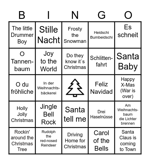 Pop up X-Mas Bingo Card