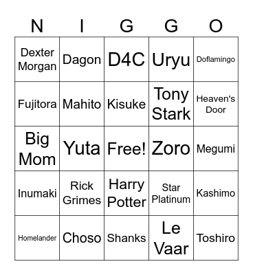 Annual Jam Bingo Card