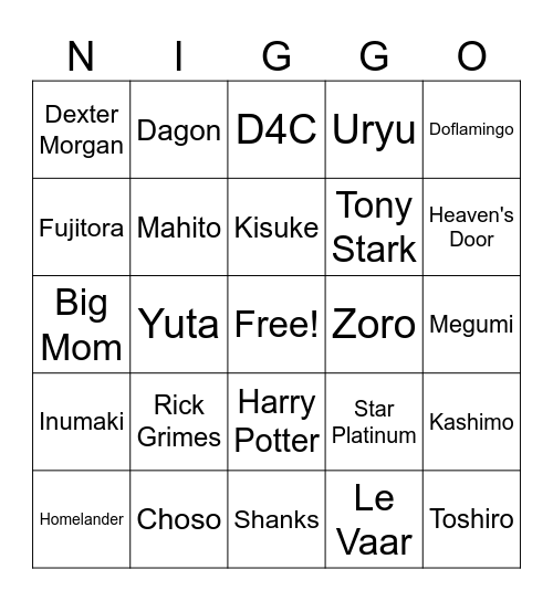 Annual Jam Bingo Card
