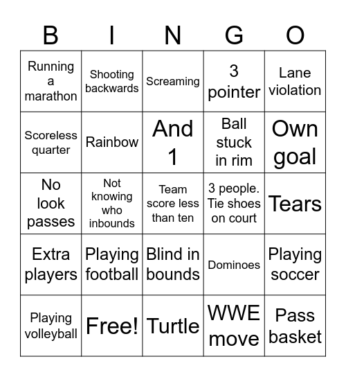 That Just Happened Bingo Card