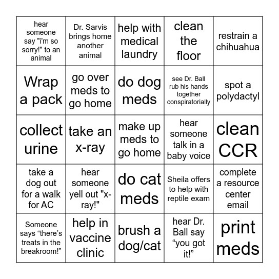 ESC Medical BINGO! Bingo Card