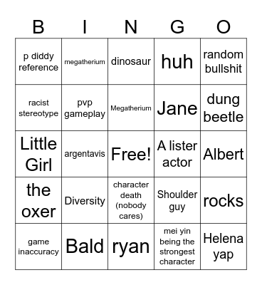 Ark bingus Bingo Card