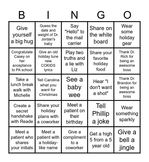 COKIDS Pearl BINGO Card
