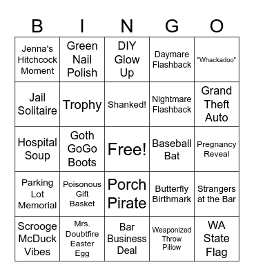 Lifetime Bingo Card