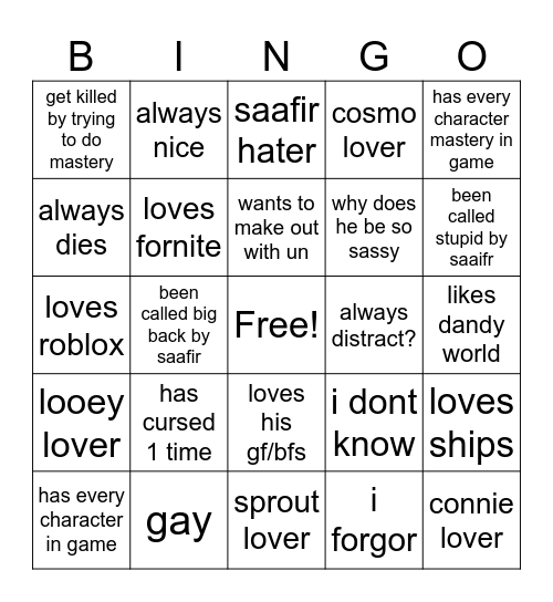 Brickky Bingo Card