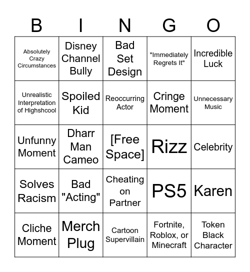 Dharr Man Bingo Card