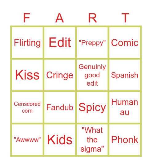 RadioApple Shorts Bingo Card