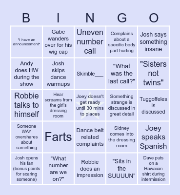 BOY Bingo Card