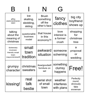 2024 Holiday Cliche Bingo Card