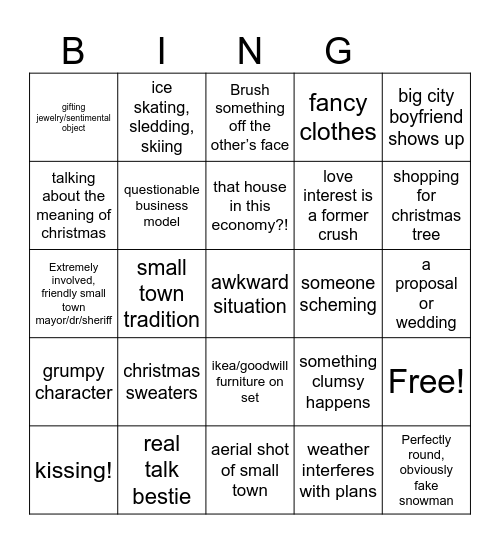 2024 Holiday Cliche Bingo Card
