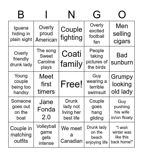 Mexico Bingo! Bingo Card