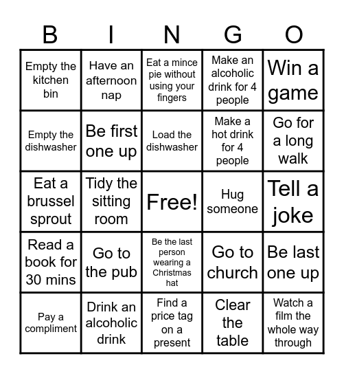 Christmas Bingo Card