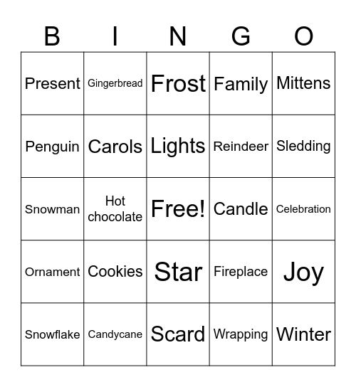 Holiday Party Bingo! Bingo Card