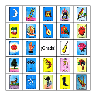 Lotería Mexicana Bingo Card