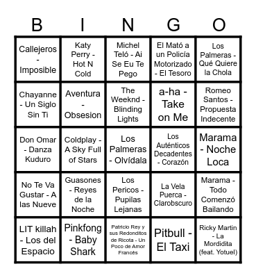 CLUB LOS PUMAS Bingo Card