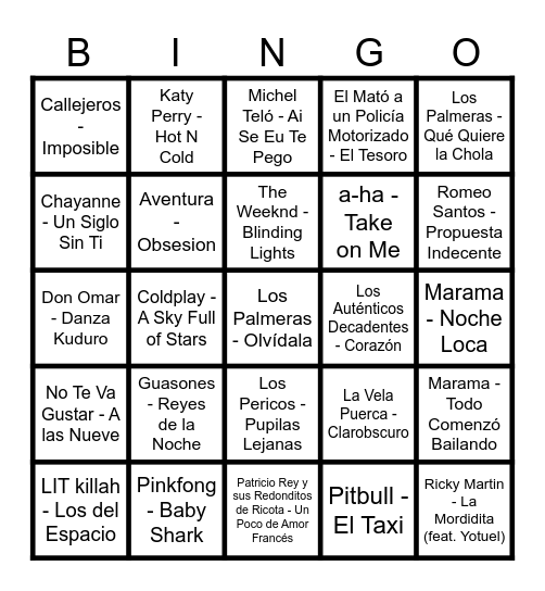 CLUB LOS PUMAS Bingo Card