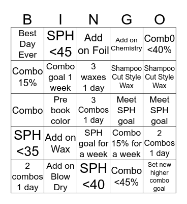 FAMOUS HAIR Master Stylist Bingo Card