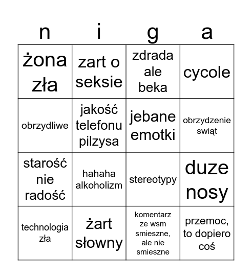 boomer bingo Card