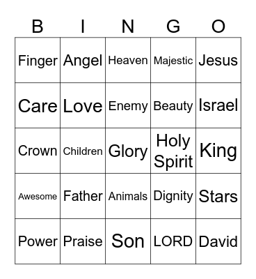 Creator of Heaven and Earth Bingo Card