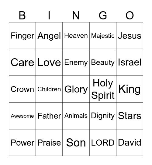 Creator of Heaven and Earth Bingo Card