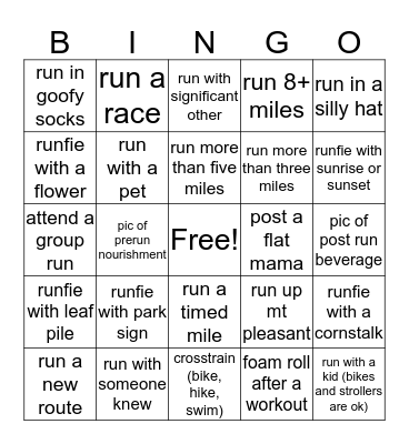 September Fall into Shape Challenge Bingo Card